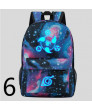 Naruto night light backpack Naruto Sasuke cartoon couple schoolbag