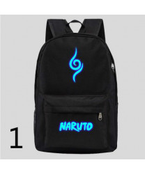 Naruto night light backpack Naruto Sasuke cartoon couple schoolbag