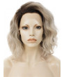 Short Bob Ombre Ash Blonde Synthetic Lace Front Wig 14 Inch