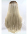 Long Straight Ombre Blonde Synthetic Lace Front Wigs for Women