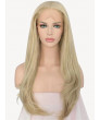 Long Blonde Wavy Synthetic Lace Front Wig with Body Hair