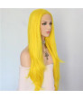 Best Long Yellow Wig Wavy Synthetic Lace Front  Wigs Cosplay Wig