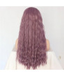 Good Quality Long Wavy Purple Synthetic Lace Front Wigs for Sale