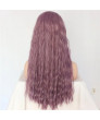 Good Quality Long Wavy Purple Synthetic Lace Front Wigs for Sale