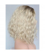 Shoulder Length Wavy Ombre Blonde Synthetic Lace Front Wig 14 Inch