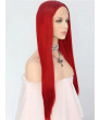 Cheap Long Red Synthetic Lace Front Wig Cosplay Wigs 24 inch
