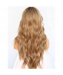 Long Wavy Ombre Brown Synthetic Lace Front Ombre Wig 24 Inch