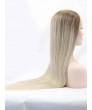 Long Straight Ombre Blonde Synthetic Lace Front Wigs 24 Inch Wig