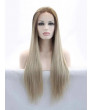 Long Straight Ombre Blonde Synthetic Lace Front Wigs 24 Inch Wig