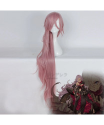 Sinoalice Cinderella Long Pink Anime Cosplay Wig 120 cm