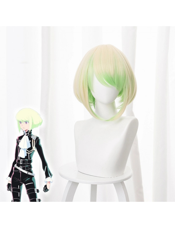 Promare Lio Fotia Cream Green Gradient Short Bob Cosplay Wig