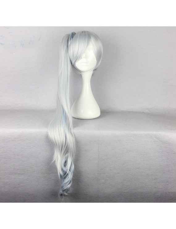 Rwby Weiss Schnee Anime Cosplay Wig + Ponytail