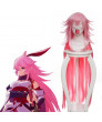 MmiHoYo Yae Sakura Pink Long Cosplay Wig 100 cm