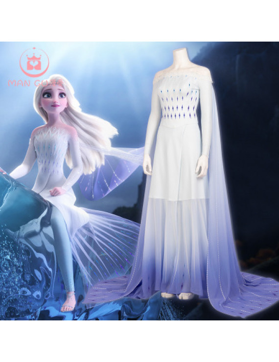 Frozen 2 Elsa Princess Dress Cosplay Costume