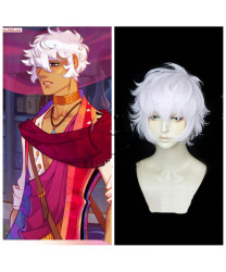 The Arcana Game Asra Short White Cosplay Wig
