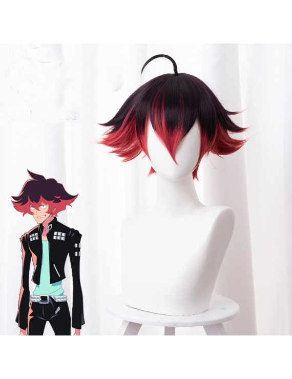 Promare Gueira Purple Red Cosplay Wig