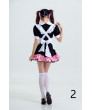 Black White Short sleeve Sweet Costume Maid Dress