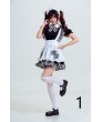 Black White Short sleeve Sweet Costume Maid Dress