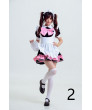 Black White Short sleeve Sweet Costume Maid Dress