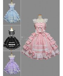 Gothic Lolita Dress Chiffon Lace Bow Princess Dress