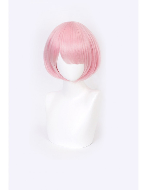Re Zero Starting Life in Another World Rem Red Short Cosplay Wig