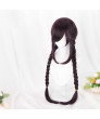 Dangan Ronpa Touko Fukawa Black Purple Cosplay Wig 85 cm