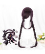 Dangan Ronpa Touko Fukawa Black Purple Cosplay Wig 85 cm