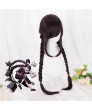 Dangan Ronpa Touko Fukawa Black Purple Cosplay Wig 85 cm