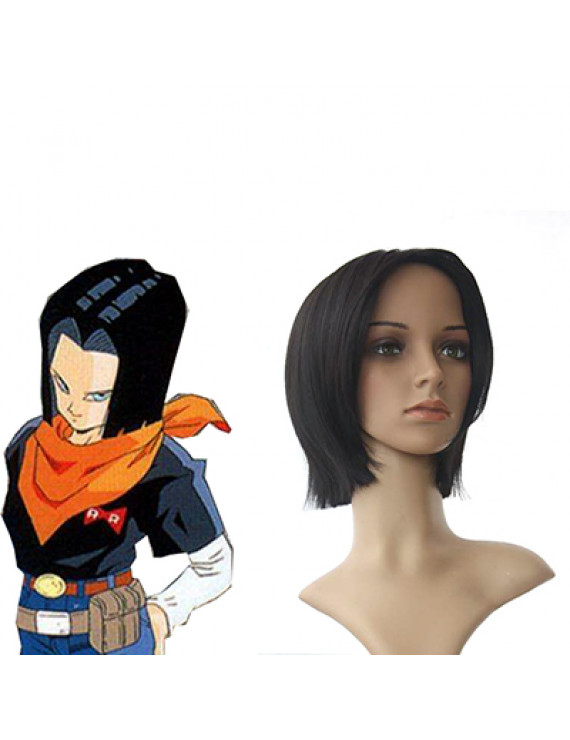 Dragon Ball Android 17 Black Short Cosplay Wig