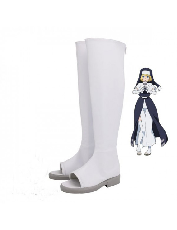 Fire Force Iris White Cosplay Boots