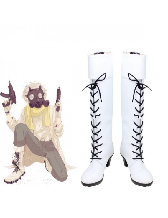 Custom DRAMAtical Murder Clear White Cosplay Boots