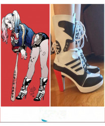 Suicide Squad Harley Quinn High Heels Cosplay boots