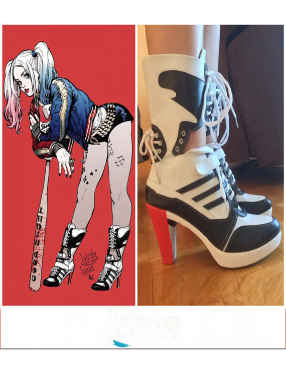 Suicide Squad Harley Quinn High Heels Cosplay boots
