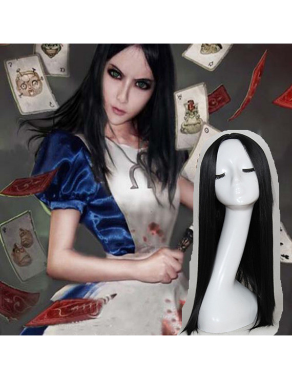 Alice Madness Returns Alice Black Game Cosplay Wig