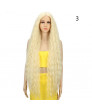 42 Inch Cosplay Synthetic Lace Front Wig Long Curly Ombre Blonde Wig For Women