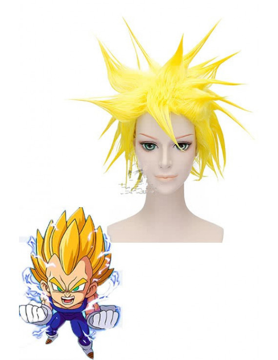 Dragon Ball Vegeta Yellow Short Cosplay Wig 30 cm