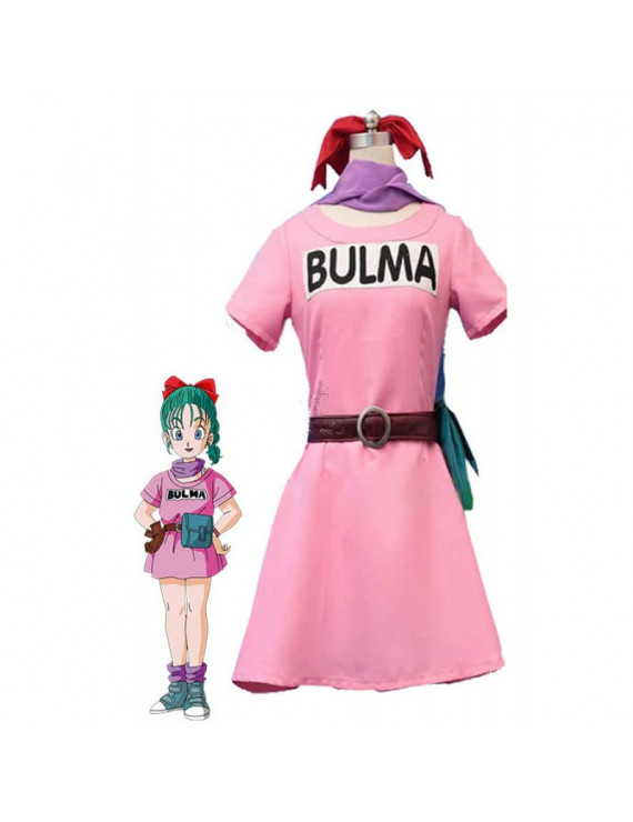 Dragon Ball Z Bulma Anime Cosplay Costume Dress