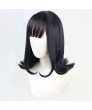 Akudama Drive Ordinary Person Cosplay Wig Black Purple Heat Resistant Fiber Wig 40cm