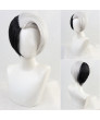 Cosplay Wig for Disney Twisted Wonderland Divus Crewel Black White Game Wig