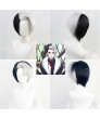 Cosplay Wig for Disney Twisted Wonderland Divus Crewel Black White Game Wig