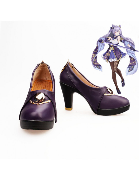 Game Genshin Impact Keqing Cosplay Costume Shoes