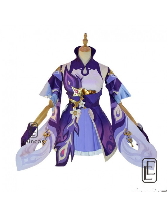 Genshin Impact Keqing Game Cosplay Costume Dress Anime Uniforms Women Halloween Clothes