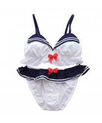 Sailor Moon Japanese lovely girl bra set thin rimless strawberry lace sweet little fresh student Underwear Set