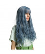 Fashion 30 inch long curly hair synthetic lace wig with Air Bangs