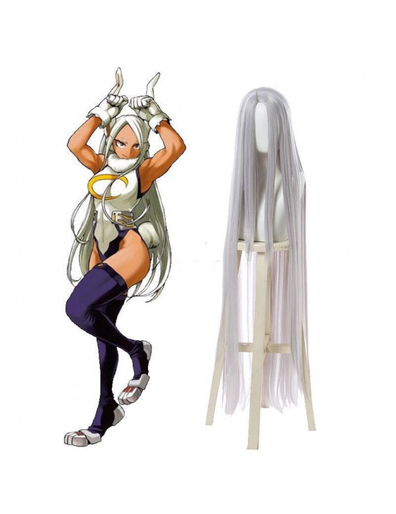 Rabbit Hero Miruko 120cm Long White Cosplay Wig My Hero Academia Cosplay Wigs