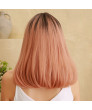 Shoulder length bob cut ombre hair synthetic hair wig for women costume wigs