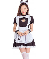 Lovely Black White Cat Maid Outfit Lolita Dress