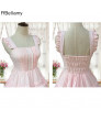 Sleeveless Solid Color Pink Knee Length Dress Lolita Girls' Dress Accessories