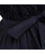 Sleeveless Solid Color Black Knee Length Dress Lolita Girls' Dress Accessories