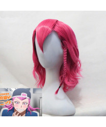 Danganronpa V3 Kazuichi Souda Cosplay Pink Wig+Wig Cap